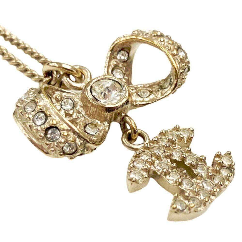 CHANEL Authentic Gold Logo Necklace - Picture 3 of 8